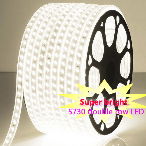 SMD 5730 AC220V LED Strip Flexible Light 120leds/m Waterproof Led Tape LED Light 10M 15M 20M utdoor home Christmas decoration ► Photo 1/6