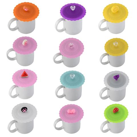 Leakproof Silicone Anti-dust Glass Cup Cover Coffee Mug Seal Lid Cap Tool HOT 