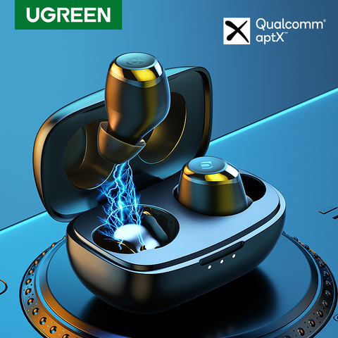 Ugreen Wireless Bluetooth 5.0 Earphones HiTune TWS Headphone aptX Qualcomm Chip True Wireless Stereo Earbuds Headset Earphones ► Photo 1/6