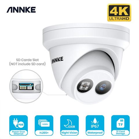 ANNKE 1PC Ultra HD 8MP POE Camera 4K Outdoor Indoor Weatherproof Security Network Dome EXIR Night Vision Email Alert CCTV Camera ► Photo 1/6