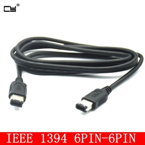 IEEE1394A Data Cable IEEE 1394 6P to 6P 6P-6P 6 Pin to 6Pin Industrial Camera Cable Firewire 400 Mbps 1.5m ► Photo 1/6