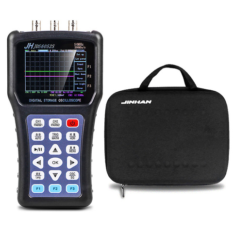 Portable Handheld digital oscilloscope JDS6031 JDS6052S Signal generator 2CH 50M 200MSa/S RUSSIA Portuguese language 5 languages ► Photo 1/6