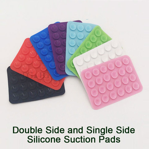 Double Side Silicone Suction Pad For Mobile Phone Fixture  Single Silicone Rubber Sucker Pad Cup Backed 3M Adhesive For Fixed ► Photo 1/6