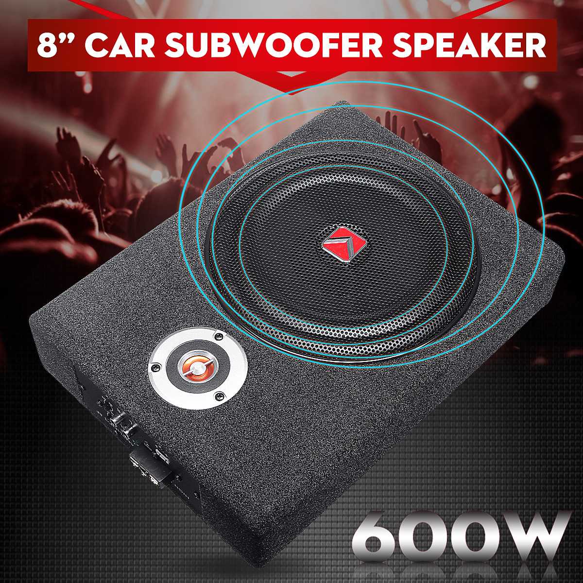 600W 8 Inch Car Subwoofer Speaker Alloy Shockproof Power Amplifier Car Universal Stereo High Fidelity Car Audio Music Player ► Photo 1/6