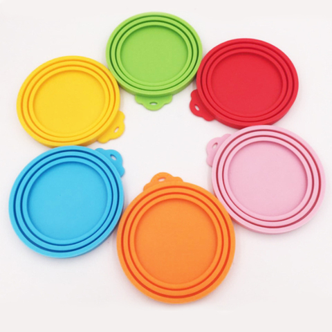 Reusable Pet Food Lid Covering Silicone Dog and Cat Storage Can Lid Sealing Lid Pet Supplies Suitable for 65mm 75mm 85mm ► Photo 1/6