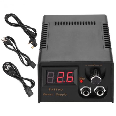 Professional Digital LCD Tattoo Power Supply High Quality Black Tattoo Power Supply For Tattoo Machine gun Free Shipping ► Photo 1/6