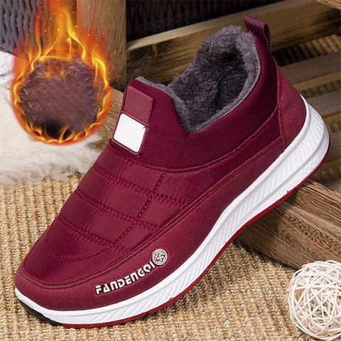 Winter Cotton Shoes Warm Slip on Women's Ankle Boots Non-slip Ladies Flat Shoes Sneakers For Women Platform Female Footwear 2022 ► Photo 1/6