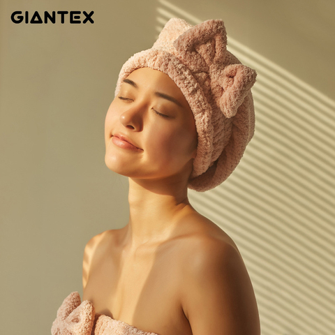 GIANTEX Women Salon Towels Bathroom Cotton Towel Hair Towel Bath Towels For Adults toallas serviette de bain recznik handdoeken ► Photo 1/6