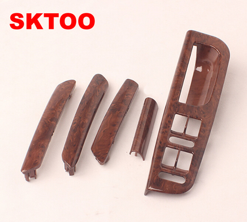 5 Pieces for VW Passat B5 Cherry Wood Door Handle Window Switch Bracket Control Panel Base Trim Cover 3B1 867 171 F ► Photo 1/6