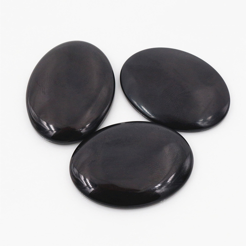 New Fashion 5pcs 30x40mm Black Color Flat Back Resin Cabochons Cameo G7-14 ► Photo 1/2