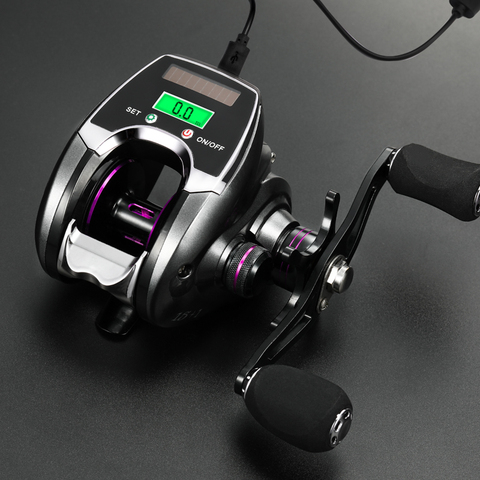Digital Display Fishing Reel Left Right Hand Low Profile Line Counter Fishing Tackle Gear High Speed Baitcasting Fishing Reel ► Photo 1/6