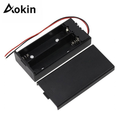 2 Slots 18650 Battery Holder with ON/OFF Switch + Cable 7.4V Connector 18650 Plastic Battery Storage Box Case ► Photo 1/6
