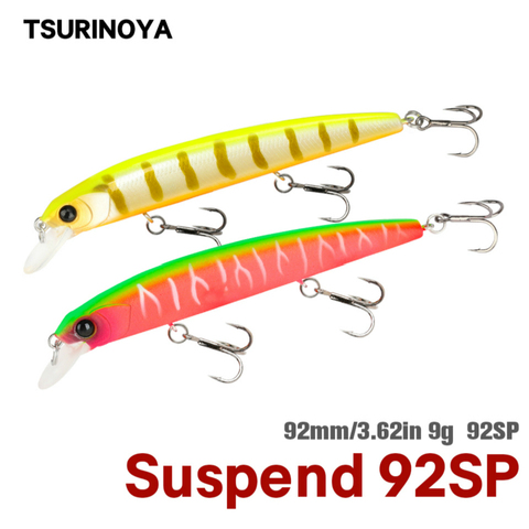 TSURINOYA DW78 92mm 9g FloatingFishing Lure Hard Bait Minnow Lures Fishing Wobblers Long Casting Jerkbait Baits Three Hooks ► Photo 1/6