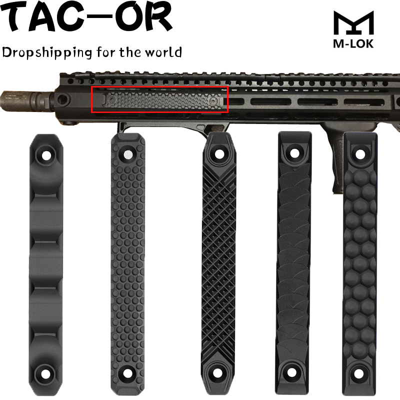 12PCS Tactical M-LOK Rail Cover Low Profile Rail Hand Protector Accessories 