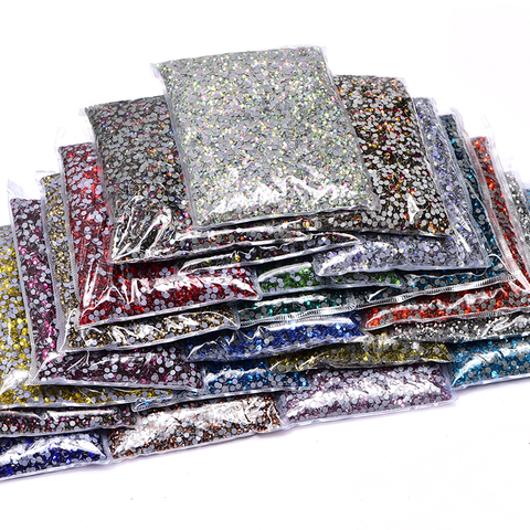 14400Pcs/Bulk Bag 41 Colors Wholesale High Quality Better DMC Hotfix Rhinestones SS6-SS20 Crystal Hot Fix Rhinestone F0248 ► Photo 1/6