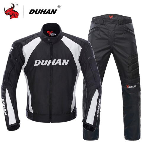 DUHAN Windproof Motorcycle Racing Suit Protective Gear Armor Motorcycle Jacket+Motorcycle Pants Hip Protector Moto Clothing Set ► Photo 1/6