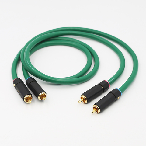 2328 Hifi Silver-plated 2RCA Cable High Quality 6N OFC HIFI RCA Male to Male Audio Cable ► Photo 1/6