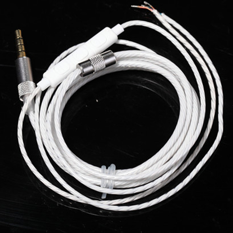 4 Color 3.5mm Jack DIY Earphone Audio Cable Controller Repair Replacement Headphone 18 Copper Core Wire ► Photo 1/6