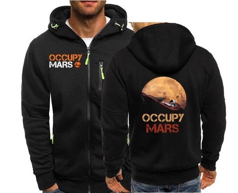Spring Novelty Man Occupy Mars SpaceX Starman Zipper Cardigan Hoodies Elon Musk Space X Sweatshirts Camiseta Men's Hoodie Jacket ► Photo 1/6