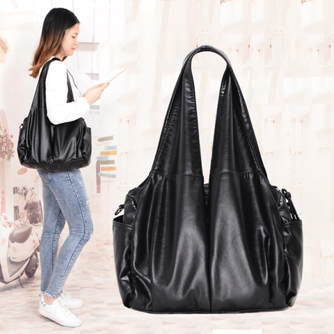 2022 PU hobo Luxury top-handle ladies Handbag Women Shoulder Bags  soft messenger satchel Bag Pu-Leather female tote sac a main ► Photo 1/6