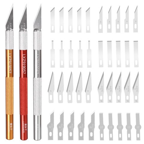 LUXIANZI Non-Slip Metal Scalpel Knife Tools Kit Blades For Cutter Engraving Phone Laptop PCB DIY Repair Hand Tools Craft Knives ► Photo 1/6