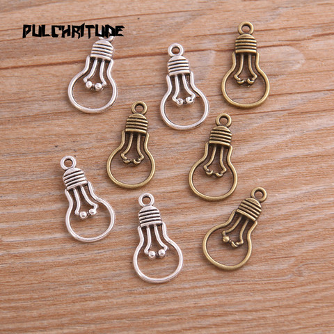 30pcs 11*21mm Two Color Metal Zinc Alloy Small Light Bulb Charms Fit Jewelry Medical Plant Pendant Charms Makings ► Photo 1/3