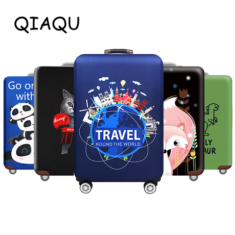 QIAQU Elastic World Travel Luggage Protective Cover new Animal pattern suit 18-32 inch Suitcase Cover quality Travel Accessories ► Photo 1/6