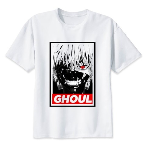 kaneki ken Anime Tokyo Ghoul Casual White T-shirts Men Women Short