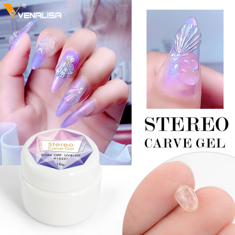 VENALISA Stereo Carve Gel PVC Soft Solid Gel Knead Into Various Shapes Nail Gel Polish For Nail Art Transparent UV Gel Soak Off ► Photo 1/1