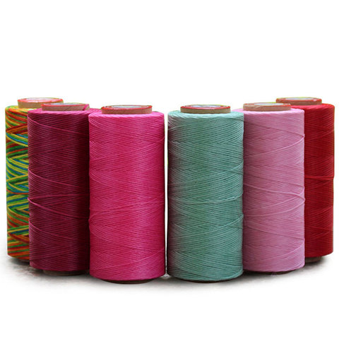 1 roll 200 Meter 1.2 mm  Durable Leather flat Waxed Thread Cord DIY Handicraft Tool Stitching Thread needle work 210D ► Photo 1/6