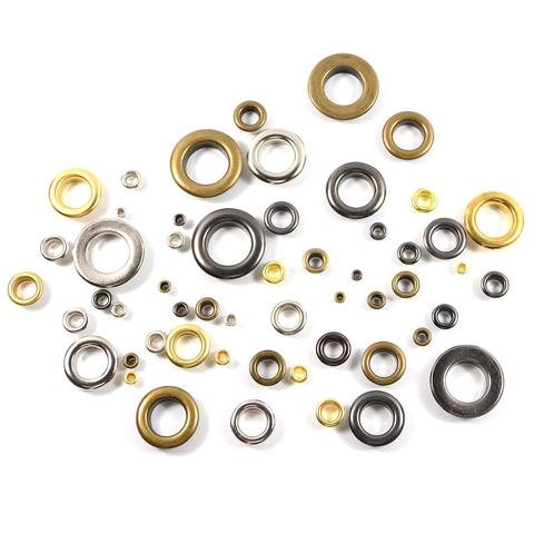 100sets Mix Color Hole Metal Eyelets With Grommets For Leathercraft DIY Shoes Belt Cap Bag Tags Clothes Scrapbooking Accessories ► Photo 1/6