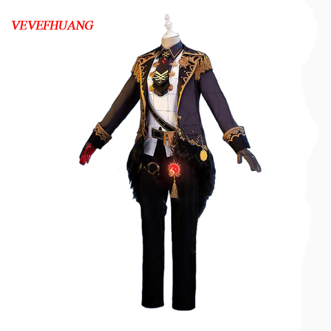 VEVEFHUANG Kосплей Genshin Impact Diluc Cosplay Costume Adult Mens Uniform Outfit Party Game Halloween Xmas Carnival Full Set ► Photo 1/6