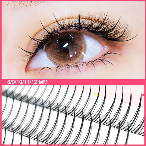 Yelix A/M Shape Professional Makeup Individual Lashes Cluster Natural Fluffy false eyelashes  3d Mink  Eyelash extension ► Photo 1/6