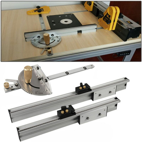 Woodworking Miter Gauge And Box Joint Jig Kit T-track Slot With Adjustable Flip Stop for Router Table Bandsaws ► Photo 1/6