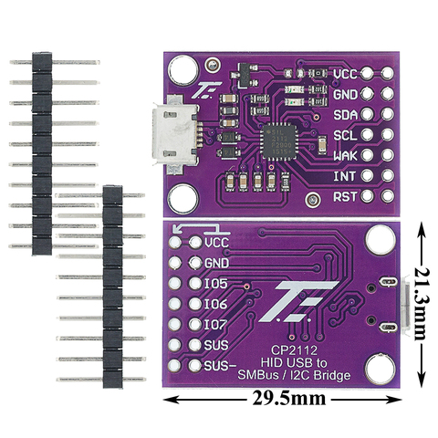 CP2112 Debug Board USB to SMBus I2C Communication Module 2.0 MicroUSB 2112 Evaluation Kit for CCS811 Sensor Module ► Photo 1/6