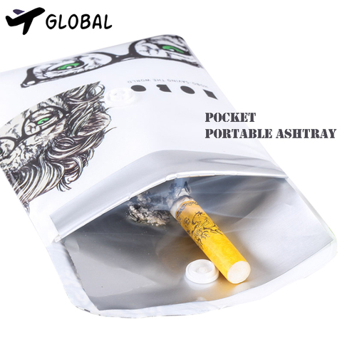 PVC Cute Pocket Portable Ashtray Outdoor Ash Tray Small Environmental Protection Japanese Bag for Tobacco Ash ► Photo 1/6