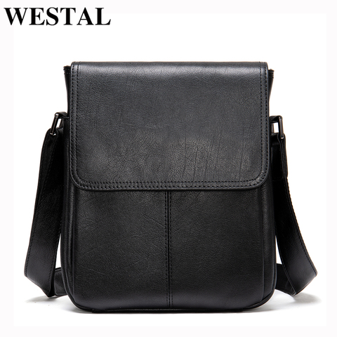 WESTAL Men's Genuine Leather Shoulder Bag For Men Casual Crossbody Man Handbag Messenger Bag Male Side Bags Guarantee Men's Bags ► Photo 1/6