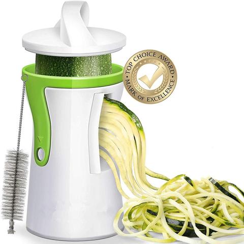 LMETJMA Heavy Duty Spiralizer Vegetable Slicer Vegetable Spiral Slicer Cutter Zucchini Pasta Noodle Spaghetti Maker KC0335 ► Photo 1/6