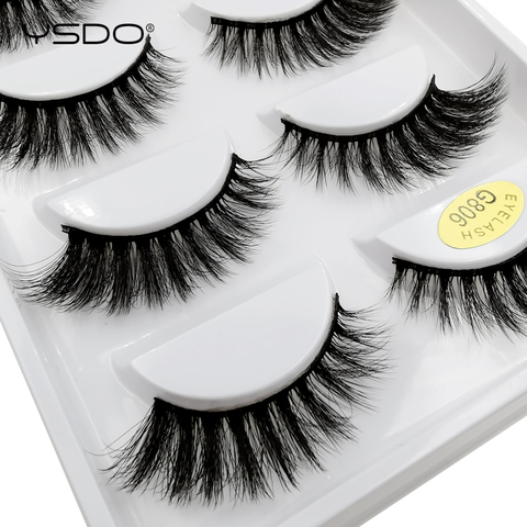 YSDO lashes 5 pairs mink eyelashes natural long 3d mink lashes hand made false eyelashes dramatic eyelashes makeup fake lashes ► Photo 1/6