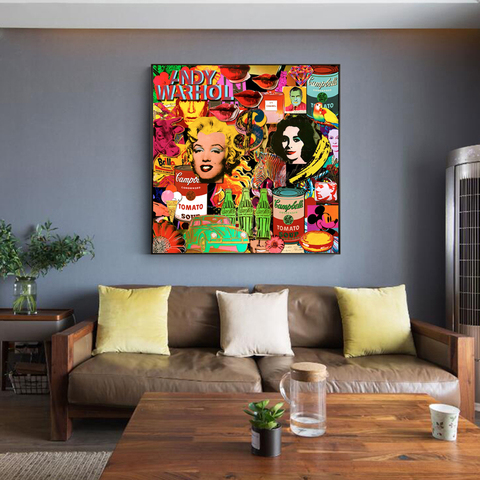 Abstract Pop Art Canvas Paintings Graffiti Art Of Pop Star Wall Art Canvas Posters Street Art Pictures For Living Room Decor ► Photo 1/6