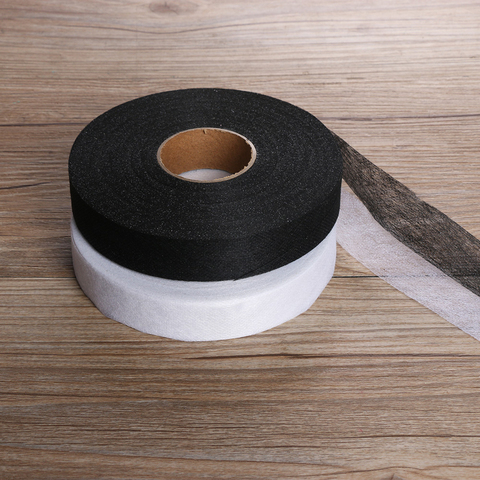 100 Meters Single-sided Adhesive Hem Tape Iron-on Clothes Sewing Turn Up Hem Non-woven Fabric Liner Width 1/2/3cm ► Photo 1/5