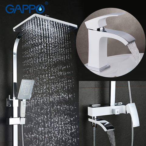 GAPPO Bathtub Faucets Shower Faucets Bathroom mixer shower bathtub rainfall shower set Basin Faucet set shower system Y03 ► Photo 1/6