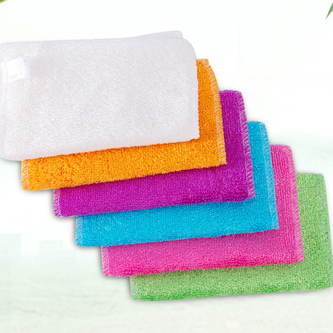 1PC Magic Bamboo Fiber Anti-grease Dish Cloth Washing Towel Kitchen Household Scouring Pad Cleaning Rags Accessories for Home ► Photo 1/6