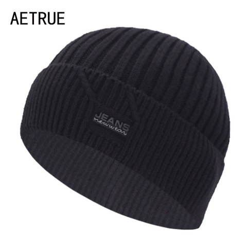 Brand Skullies Beanies Men Winter Hats For Men Cap Winter Knitted Hat Male Bonnet Homme Mask Solid Women Winter Beanie Hat Cap ► Photo 1/6