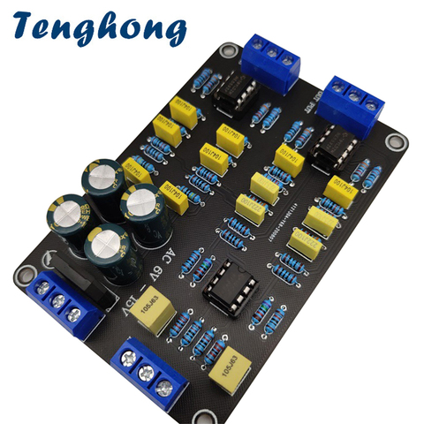 Tenghong 2pcs 2 Way Active Crossover Filter Treble Bass Audio Speaker Frequency Divider With NE5532 Pre-chip For Modified Audio ► Photo 1/6