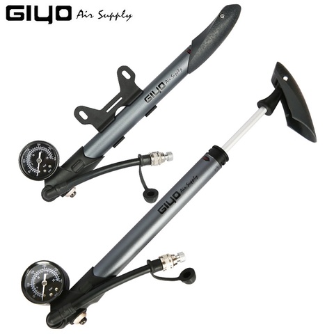 Giyo GS-41P 300psi Bicycle Tire Pump Presta Schrader Bleeder MTB Fixed Gauge Tyre Inflator Road Bike Cycling T Handle Fork Pump ► Photo 1/6