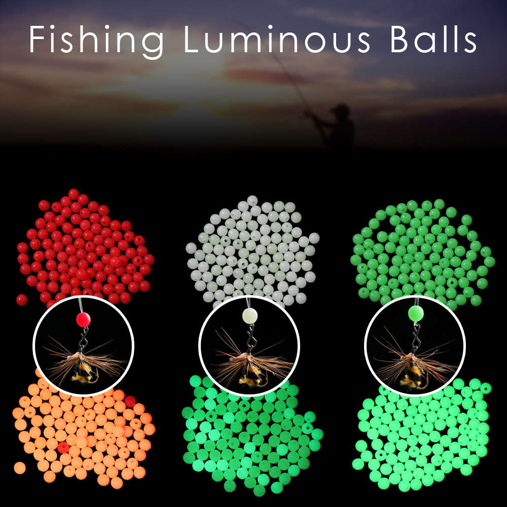 4/5/6/8mm Night Sea Luminous Light Glowing Balls Fishing Floats Beads Stoppers