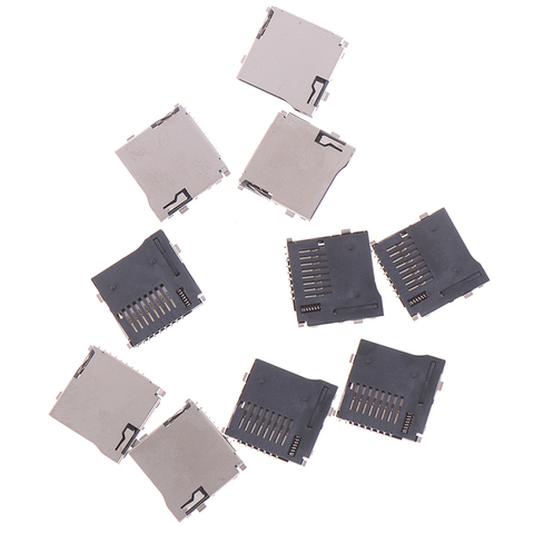 10pcs Push-Push Type TransFlash TF Micro SD Card Socket Adapter Automatic PCB Connector ► Photo 1/6