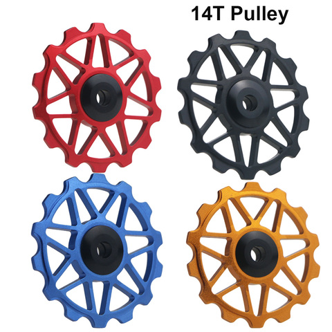 MTB Road Bike Ceramic Pulley Alloy Rear Derailleur 14T Guide Bike Ceramic bearing Jockey Wheel For shimano sram GX xx1 bike Part ► Photo 1/6