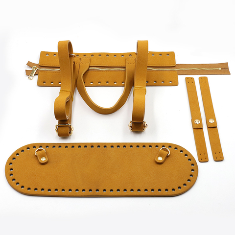 Kzfashion Diy Handmade Bag Set Accessories Parts Bags Bottom Lock Zipper Shoulder Bag Strap Hangbag Backpack For Women #C ► Photo 1/6